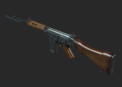 pbr fn-fal 印度英萨斯自动步枪 英国英菲尔德l1a1自动步枪