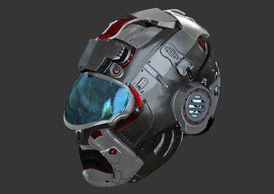 pbr次世代 科幻头盔 未来装甲 装甲头盔 高科技 保护头盔 防护头盔