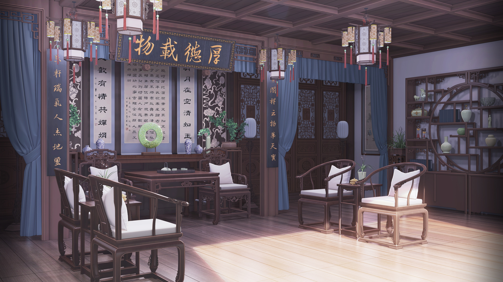 古建_会客厅_熬夜的麦丽素作品_场景/空间/建筑_cg模型网