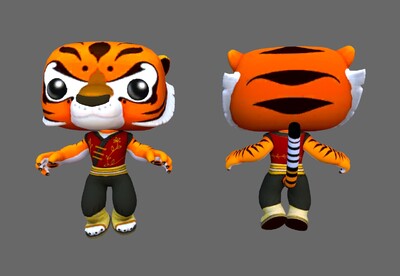 卡通q版悍娇虎 带动画  功夫熊猫 盖世五侠 老虎