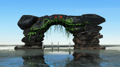 公园大门,景观石大门, 四套合集