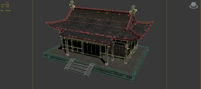 PBR 古建房子模型-历史建筑模型库-3ds Max(.max)模型下载-cg模型网