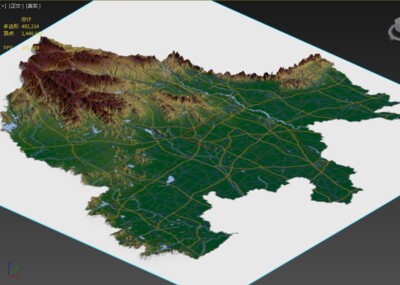 河南省彩色3d三维地形