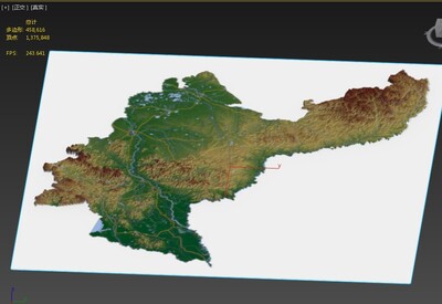 黑龙江省彩色3d三维地形