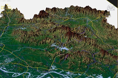 安徽省彩色3d三维地形