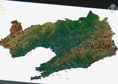 辽宁省彩色3d三维地形