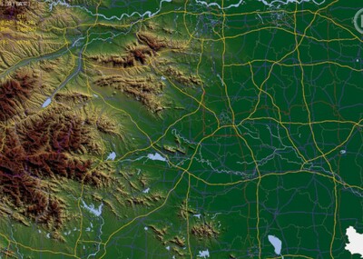 河南省彩色3d三维地形