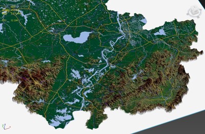 安徽省彩色3d三维地形