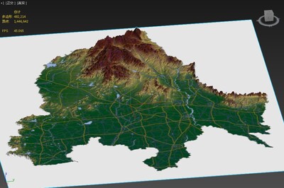 河南省彩色3d三维地形
