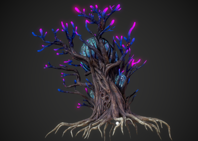 pbr 次世代 魔幻树 奇幻植物 魔法古树 亡灵古树