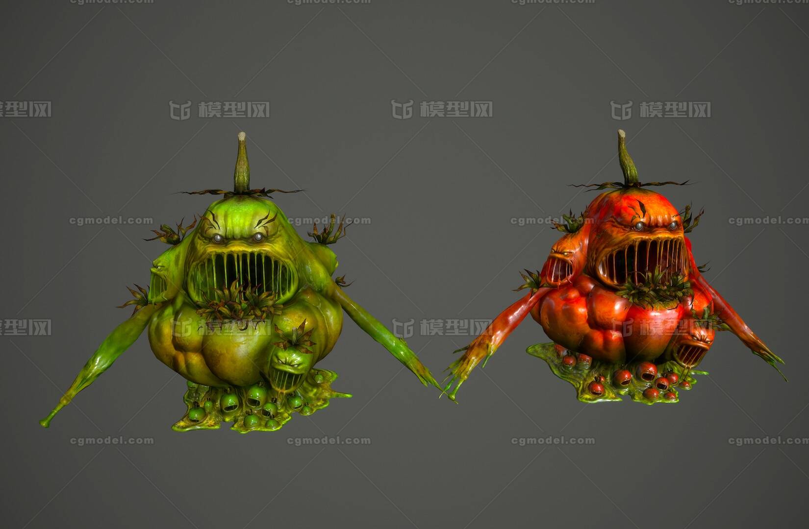 次世代 邪恶 植物精 番茄怪 简模 2k贴图 血潭怪物 monster