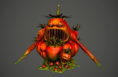 次世代 邪恶 植物精 番茄怪 简模 2k贴图 血潭怪物 monster