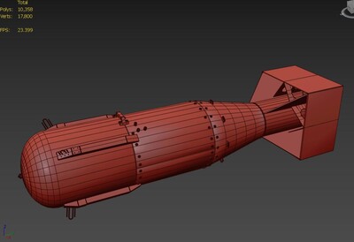 原子弹 小男孩 核弹 美国_ymhd110110作品_武器其他器械_cg模型网