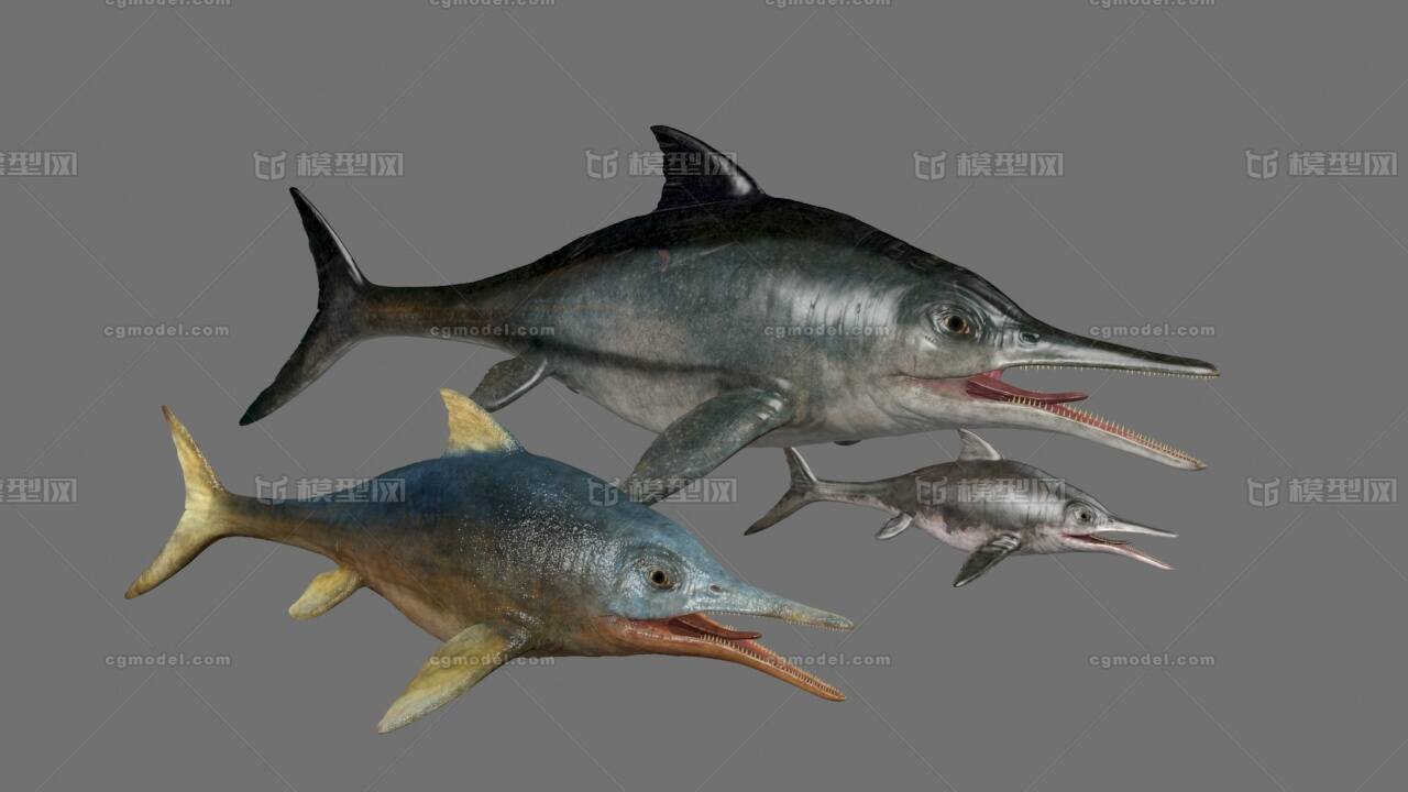 大眼鱼龙侏罗纪生物远古生物