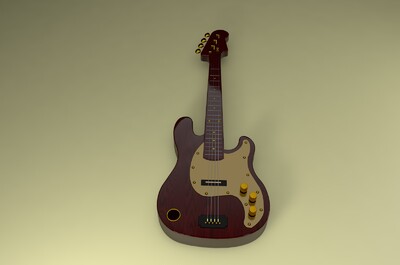 c4d建模-吉他_独狼0317作品_生活用具乐器_cg模型网