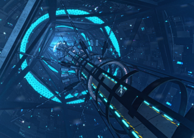 科幻通道 机械通道 科幻隧道 未来穿越隧_zhipenlee作品_场景科幻场景