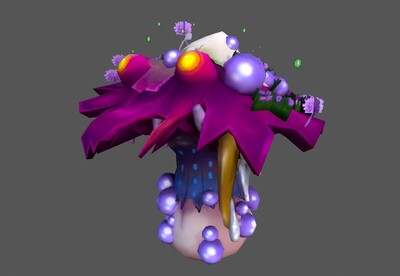 卡通 珍珠蘑菇精 手绘 蘑菇妖怪 monster