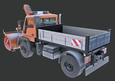 pbr次世代 铲雪车 雪车 道路清理 扫雪车 清理冰雪 特种车 工程车 除