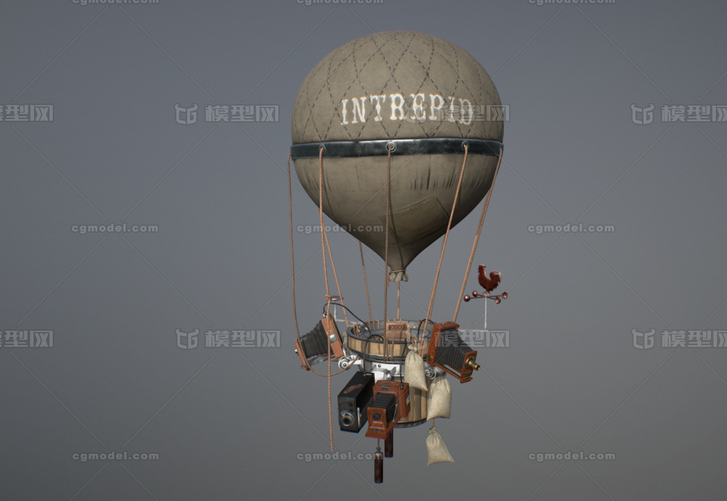 侦察机气球 氢气球_1429303049作品_飞机/航空器其他航天设施_cg模型