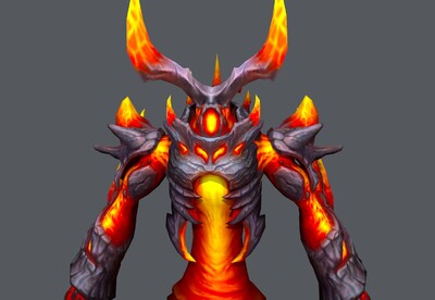 简模 岩浆怪物 ii 熔岩怪 boss 手绘 恶魔