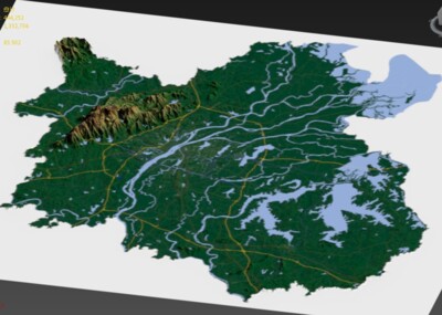 南昌市3d打印三维地形