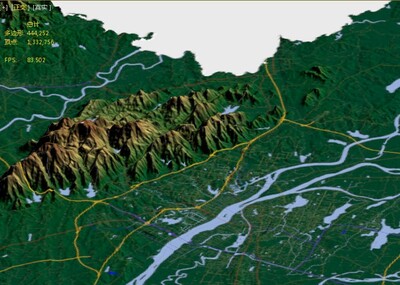 南昌市3d打印三维地形_jzmx作品_场景地形_cg模型网