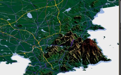 青岛市3d打印三维地形