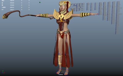 埃及 女法师 女战士 女祭祀 神职人员 法杖蛇头 黄金 铠甲 胸甲 大胸