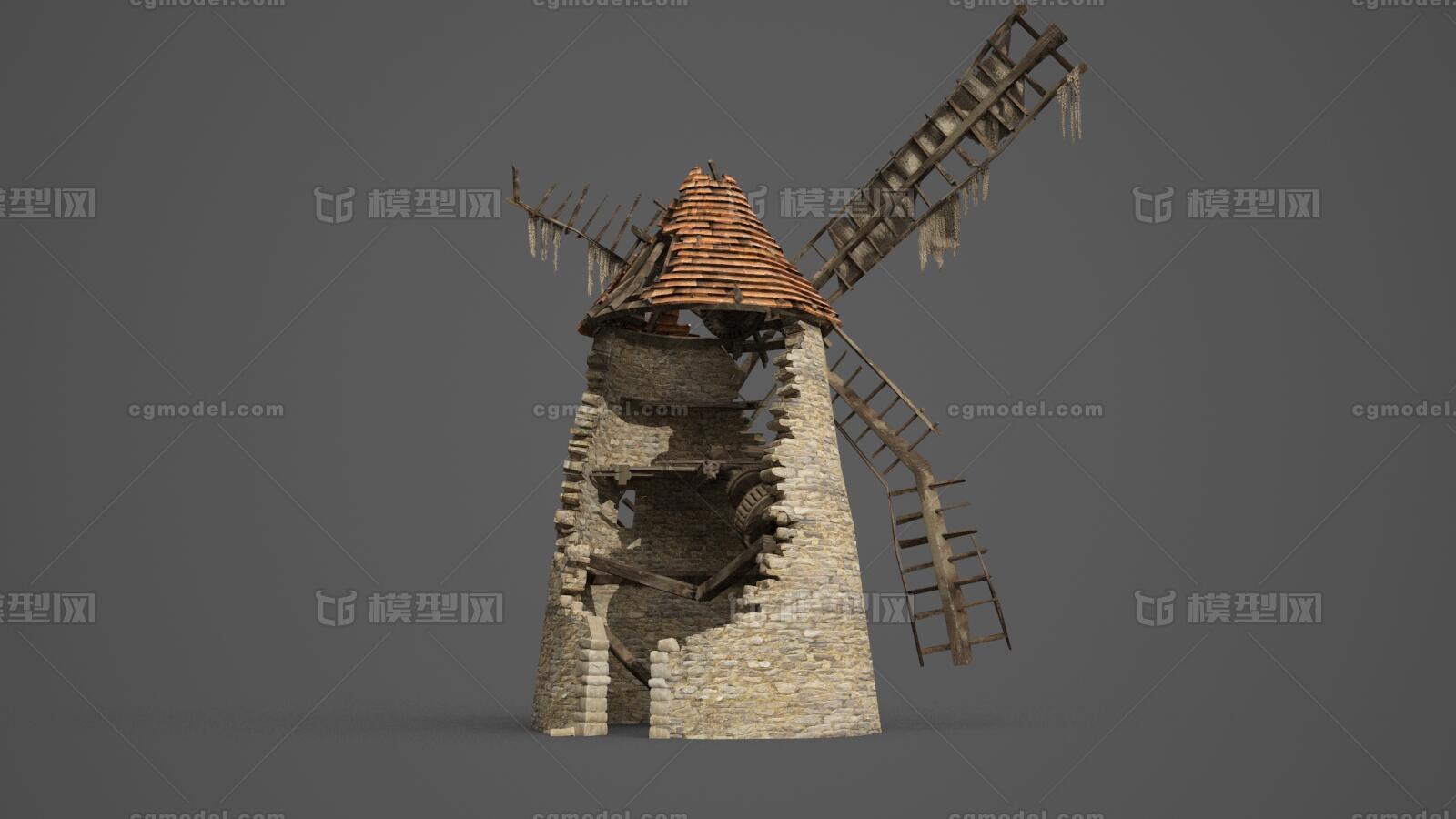 风车磨坊结构图片