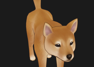 二次元卡通手绘黄狗