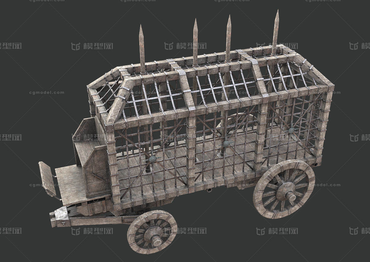 古代押送犯人的囚车图片