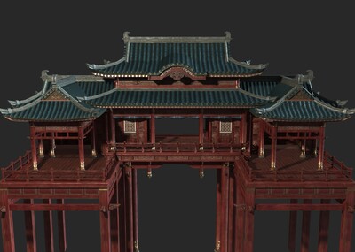 PBR 古建房子模型-古代场景模型库-3ds Max(.max)模型下载-cg模型网