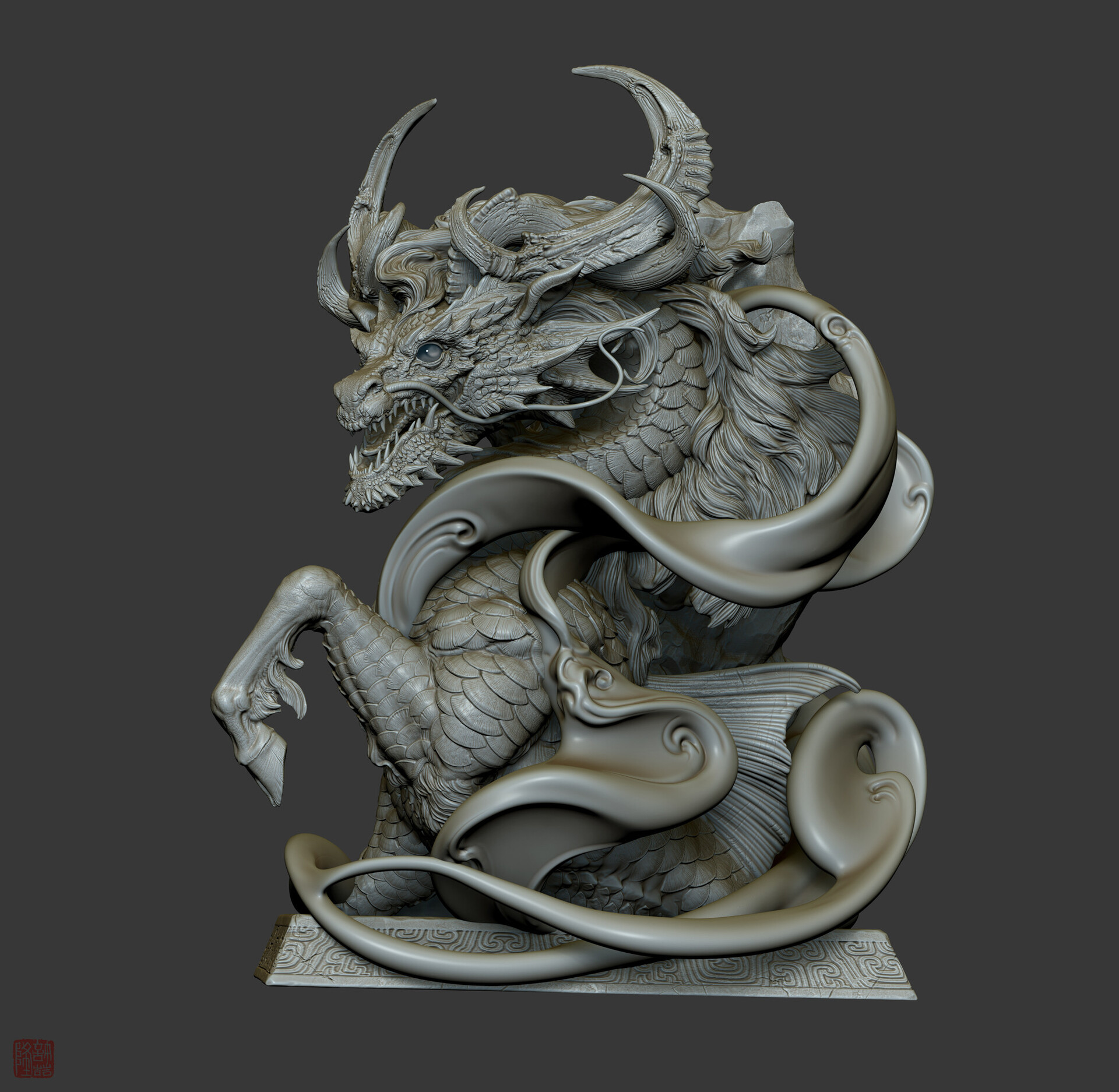 麒麟_许喆隆作品_角色/人物/生物_cg模型网