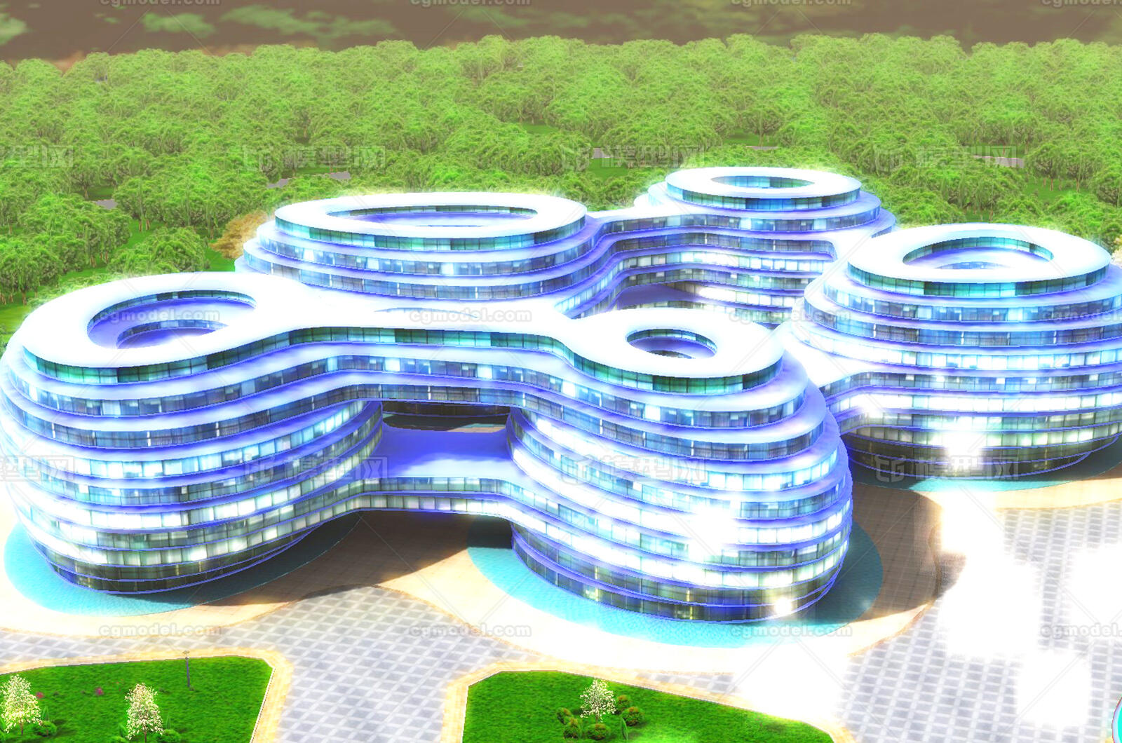 望京soho cbd 异形_vr_family-studio作品_建筑商业办公_cg模型网