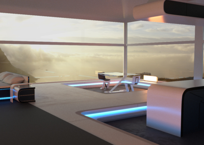 未来 科技 科幻 家具 室内 智慧 互联 家居 模型