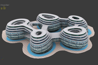 望京soho cbd 异形_vr_family-studio作品_建筑商业办公_cg模型网