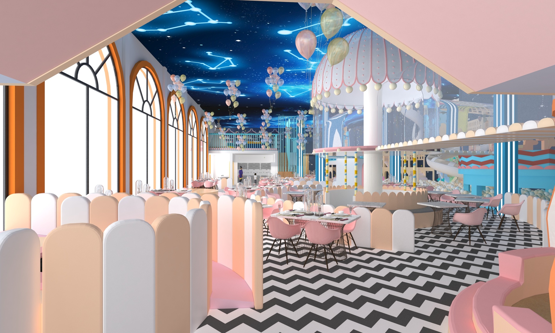 室内儿童亲子餐厅淘气堡游乐园儿童亲子乐园