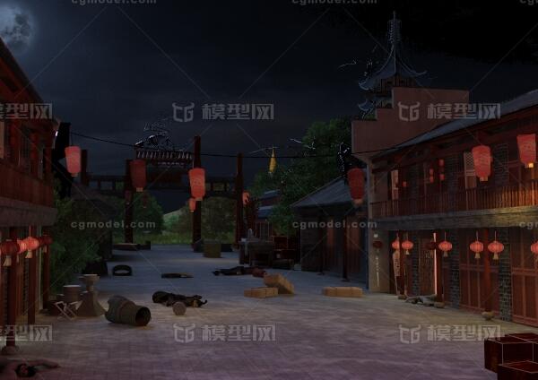古风场景 建筑模型-古代场景模型库-3ds Max(.max)模型下载-cg模型网