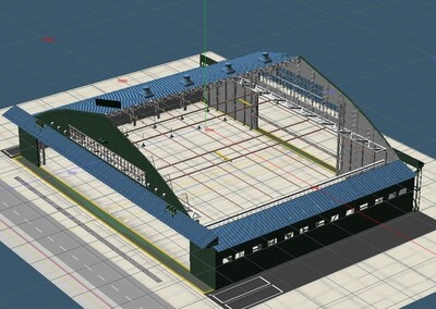 机库 飞机棚 简易房 厂房 军用停机篷房 日本篷房 机库篷房 停机棚