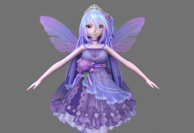 卡通 二次元 紫萱蝴蝶公主 花仙子  蝴蝶精灵 漂亮小女孩 girl 蝴蝶