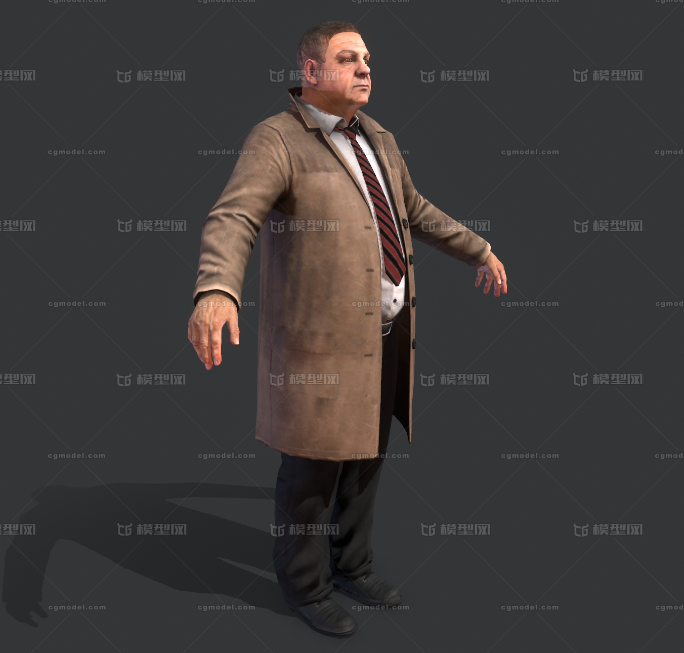 次世代 写实男人 警察 探长 便衣 警长 中年男人 侦探 秃头男人 地