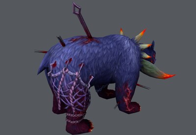 卡通 手绘 狂暴熊怪 手绘 简模 丧尸熊 bear