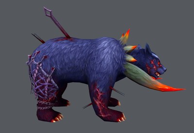 卡通 手绘 狂暴熊怪 手绘 简模 丧尸熊 bear