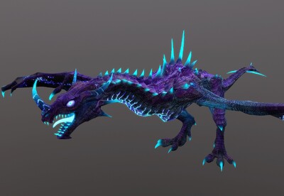 魔幻紫翼飞龙 次世代 飞龙 恶龙 魔龙 dragon 上古飞龙