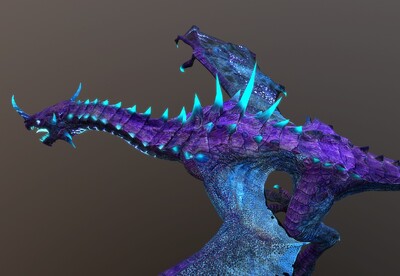 魔幻紫翼飞龙 次世代 飞龙 恶龙 魔龙 dragon 上古飞龙