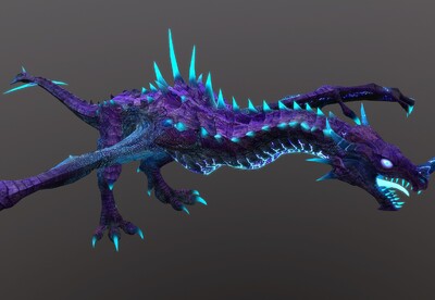 魔幻紫翼飞龙 次世代 飞龙 恶龙 魔龙 dragon 上古飞龙