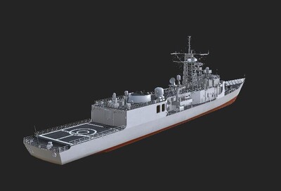 佩里级护卫舰_咩咩洁作品_船艇军舰_cg模型网