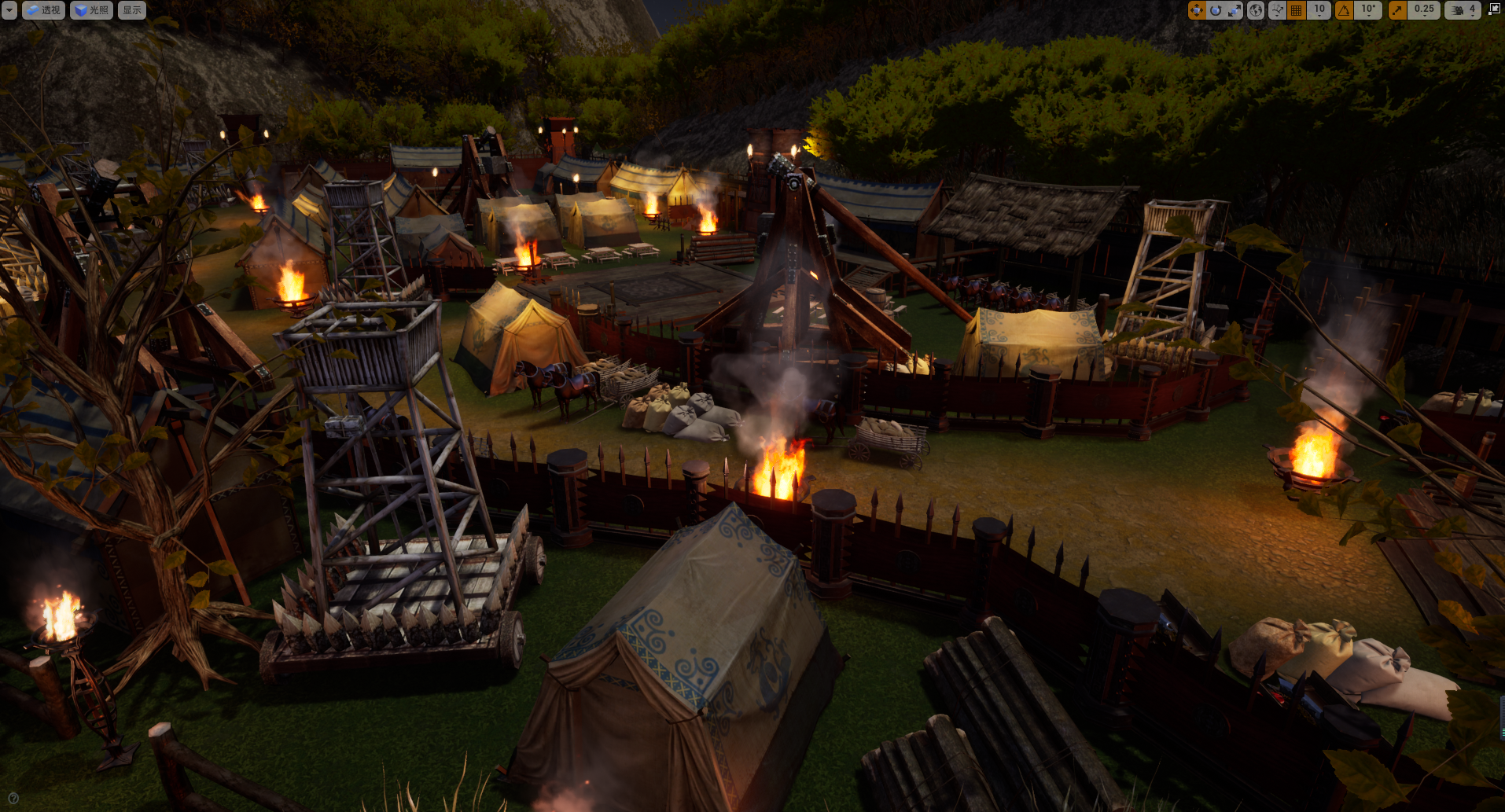 ue4 虚幻四古代大型军营场景_辣妹专属作品_场景/空间/建筑_cg模型网