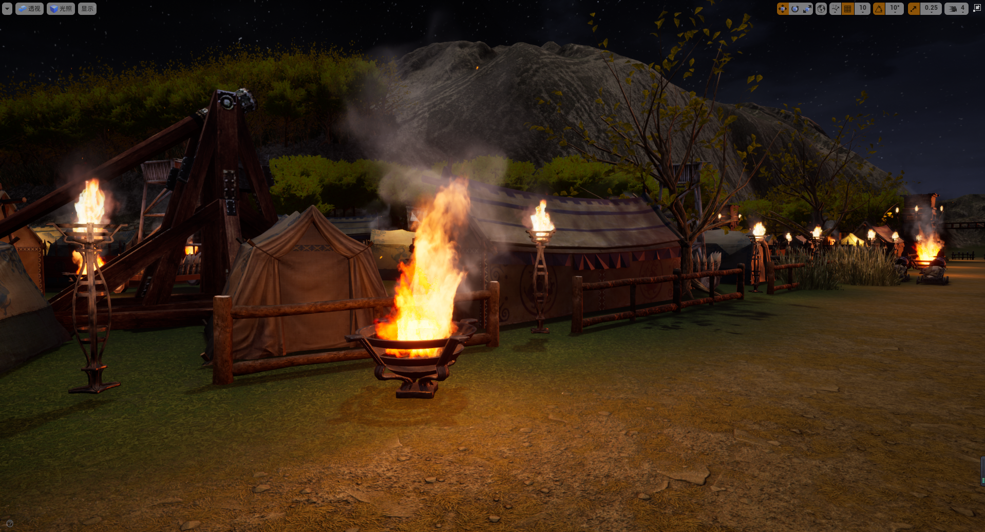 ue4虚幻四古代大型军营场景