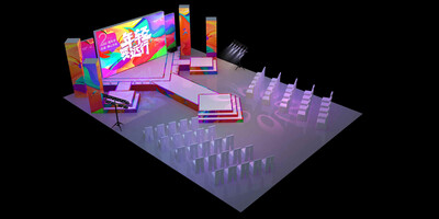 舞台,小舞台,活动舞台,美陈小舞台_涂设计作品_舞美/会议综艺_cg模型